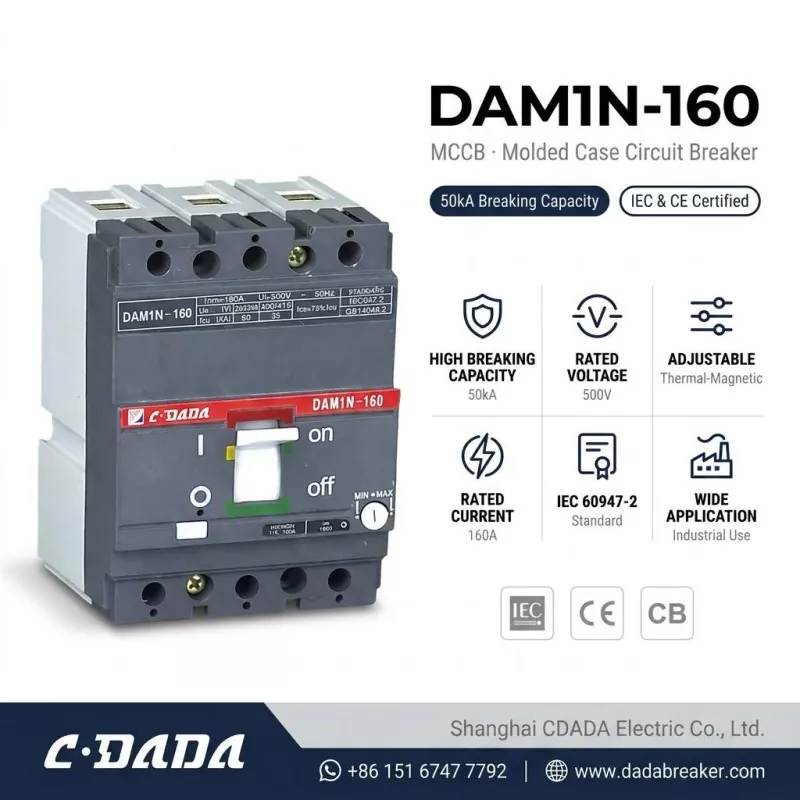 CDADAk gaitasun handiko DAM1N-160 160A MCCB etengailua kaleratu du