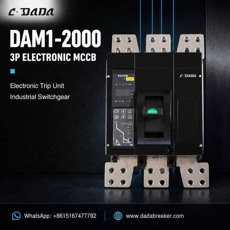 DAM1-2000 3P MCCB Elektronikoa Konmutagailu Industrialetarako | C·DADA Elektrikoa